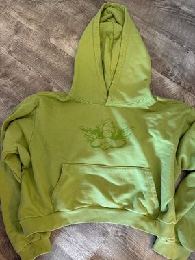 Boys Lie Lime Green Cropped Hoodie
